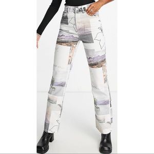 Postcard Print Jeans